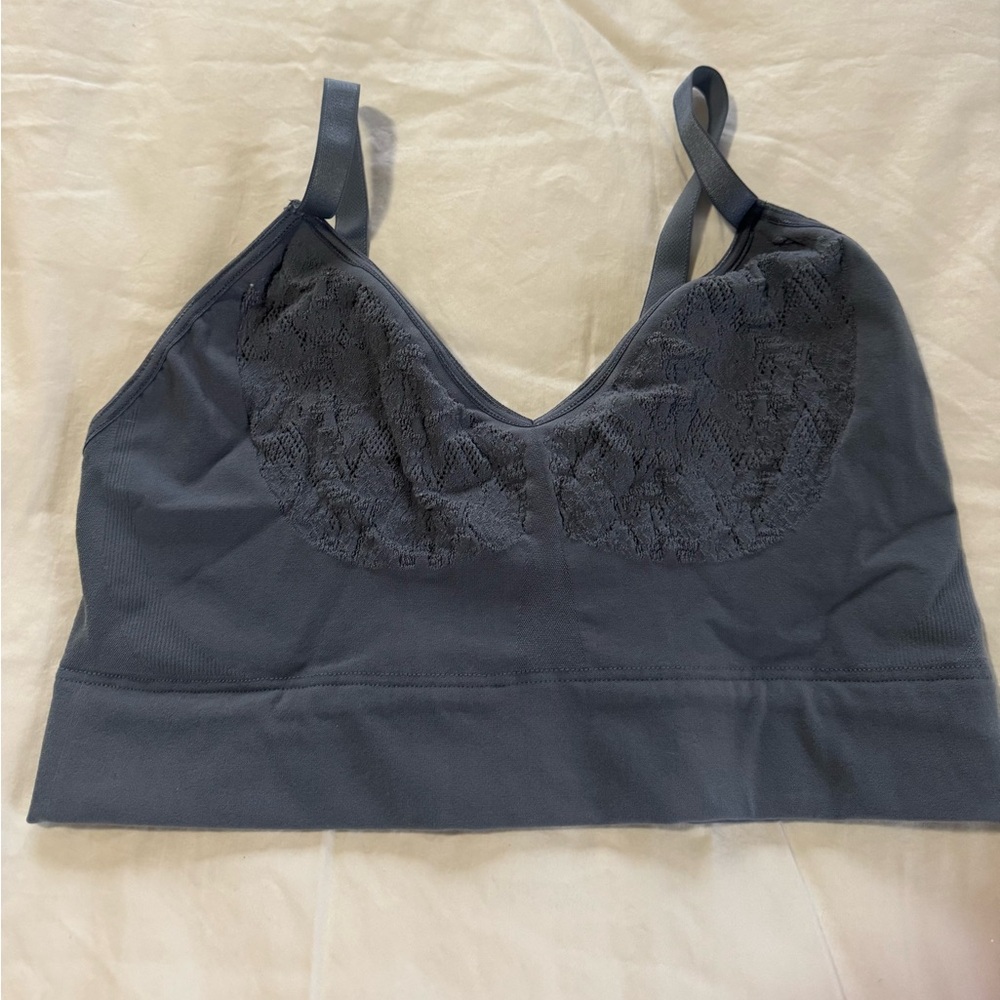 MINDD Charcoal Lace Bralette Size 4 NWOT